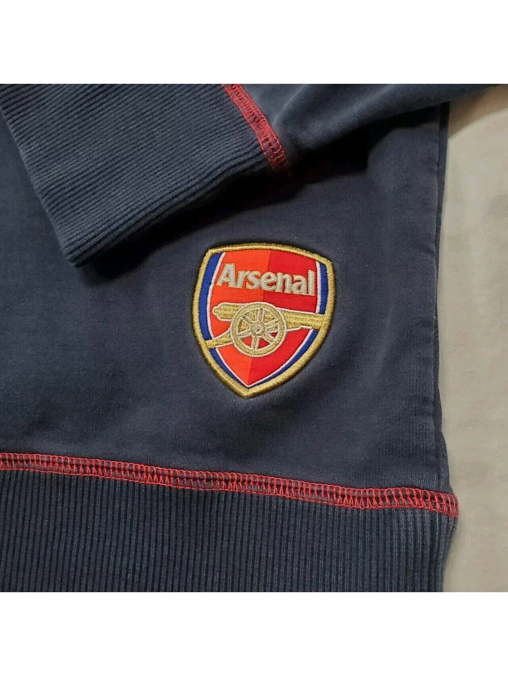 Men's MEDIUM Nike The Gunners SAMPLE Hoodie CXXV Arsenal FC Navy Sweatshirt Y2K